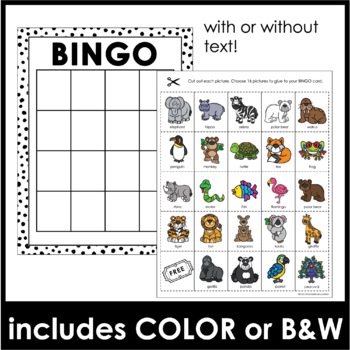 Create your own ANIMAL BINGO BOARD - Vocabulary Game | TPT