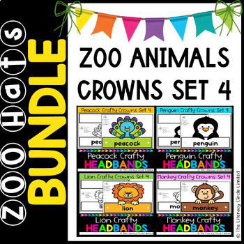 Preview of Zoo Animals Crowns Bundle Set 4