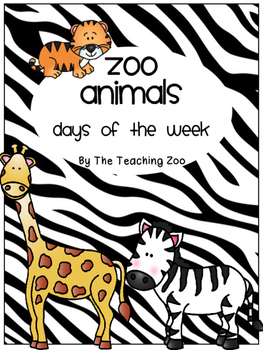 Preview of Zoo Animals Days of the Week for a Jungle Safari Theme