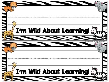 Zoo Animals Desk Name Plates {Jungle Safari Theme} by The Teaching Zoo