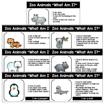 Zoo Animals Digital Review Mystery Guessing Game “What Am I?” | TPT