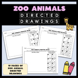 Zoo Animals Directed Drawing Activity Set