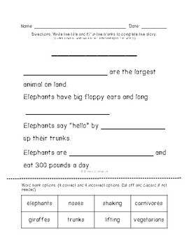Zoo Animals - Easy Reading Comprehension for Special Education | TpT
