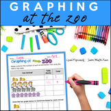Zoo Animals Graphing Math Worksheets & Activities -A Zoo F