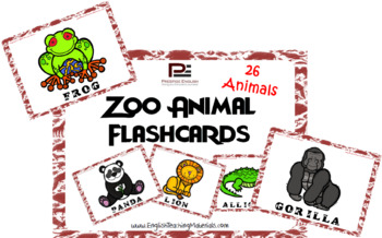 Preview of Zoo Animals Flashcards | FREEBIE