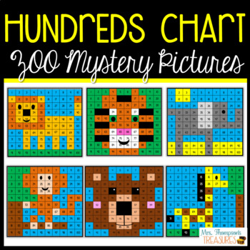 zoo animals hundreds chart mystery pictures by mrs thompson s treasures