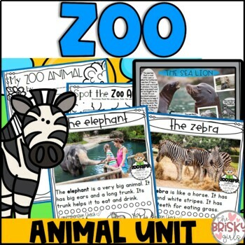 Preview of Zoo Animals Kindergarten
