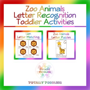 Preview of Zoo Animals | Letter Recognition | Toddler Activities