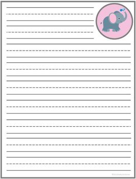 Zoo Animals Lined Writing Paper by The McGrew Crew | TpT