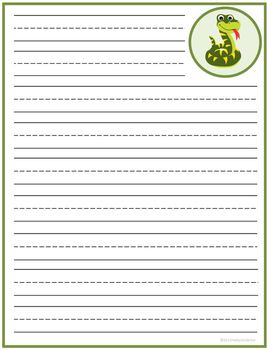 Zoo Animals Lined Writing Paper by The McGrew Crew | TpT