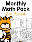 Zoo Animals Math Printables for Special Education FREEBIE