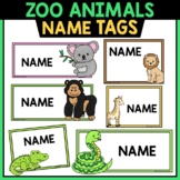 Zoo Animals Name Tags | Editable Classroom Decor