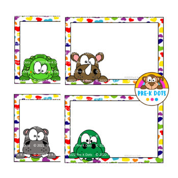 EDITABLE Zoo Animals Name Tags Preschool & Kindergarten by Pre-K Dots