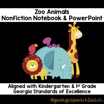 Preview of Zoo Animals Nonfiction Notebook and PowerPoint
