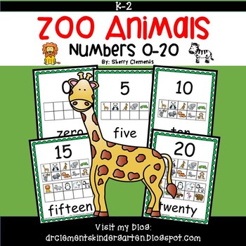 Preview of Zoo Animals Numbers 0-20