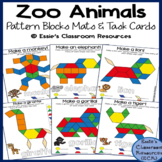 Zoo Animals Pattern Blocks Mats & Task Cards