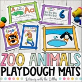 Zoo Animals Playdough Mats Fine Motor Alphabet & Number Se