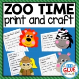 Zoo Animals Print and Craft and Creative Writing