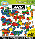 Zoo Animals Puzzle Pattern Blocks Clipart {Zip-A-Dee-Doo-D