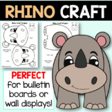 Zoo Animals RHINOCEROS Printable Craft Project RHINO