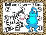 Zoo Animals Roll and Cover Dice Game (4 games in 1)