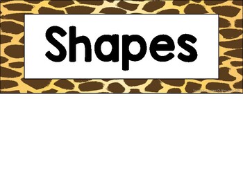 zoo animals shape posters jungle safari theme by the teaching zoo