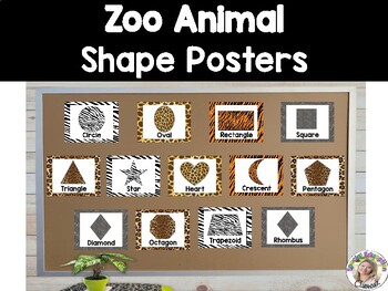 Preview of Zoo Animals Shape Posters {Jungle Safari Theme} - Zoo Classroom Decor