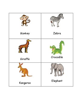 Zoo Animals Syllabication Cards by Maci Peek | TPT