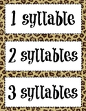 Zoo Animals Syllable Sort (1, 2 and 3 Syllables)