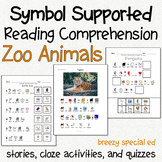 Zoo Animals  - Symbol Supported Reading Comprehension for 