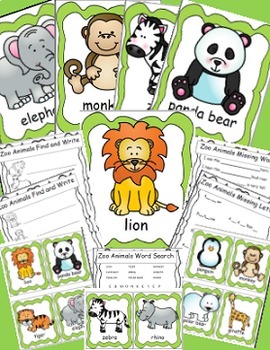 Zoo Animals Math & Literacy Activities Bundle by Let's Learn S'more