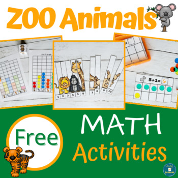 Preview of Zoo Animals Themed Math Activities for Preschool and Kindergarten FREE Resource