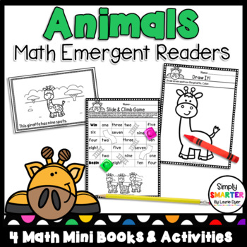 Preview of Zoo Animals Themed Math Emergent Readers With Activities