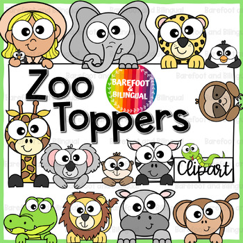Preview of Zoo Animal Toppers Clipart