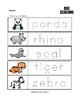 zoo animals trace the words worksheets preschool