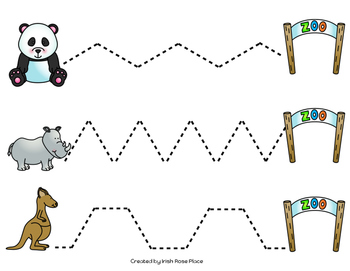 zoo animals tracing sheets by irish rose place tpt