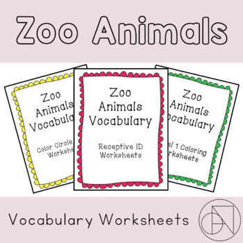 zoo animals vocabulary worksheets bundle by teaching s fun tpt