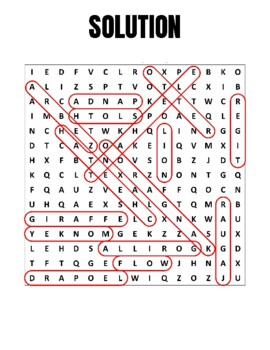 zoo animals word search printable puzzle pdf for elementary students