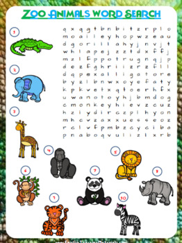 kindergarten zoo worksheets