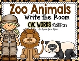 Zoo Animals Write the Room - CVC Edition