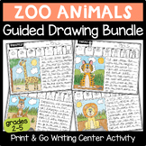 Zoo Animals Writing Center BUNDLE grades 2-5 | Directed Dr