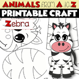 ANIMALS from A to Z | ZEBRA Printable Craft | ZOO