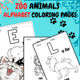 Zoo Animals alphabet coloring pages