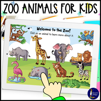 Preview of Zoo Animals for Kids BOOM Cards