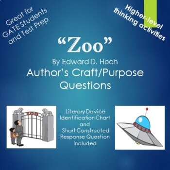 Preview of Zoo By Edward D. Hoch Author's Purpose Questions and Activities