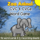 Zoo CVC CVCe Word Game