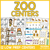 Zoo Centers Kindergarten Math and Literacy Activities