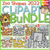 Zoo Clipart - Shape Clipart Bundle - Zoo Animals