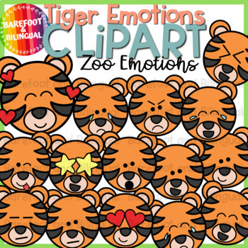 Preview of Zoo Clipart - Tiger Emotions - Tiger Clipart