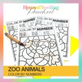 Zoo Color by Numbers - Math Activity for Preschoolers